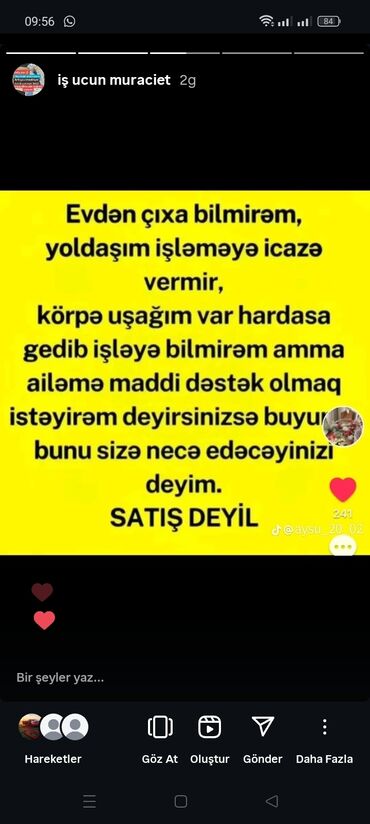 İş axtarıram (rezümelər): Evdən çıxmadan işləmək imkanı axtaranlar üçün məlumat paylaşımı