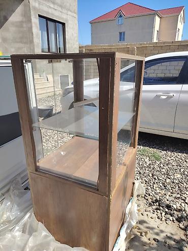 Оборудование для магазинов: Vitrin şkaf – taxta karkas və şüşə vitrin hissəsi - Material: ağac — 4