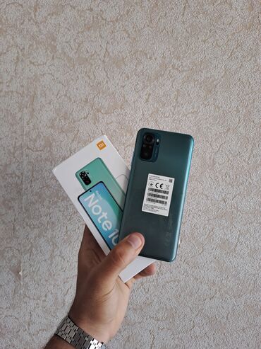 telefon fly ts114: Xiaomi Redmi Note 10, 128 ГБ, цвет - Синий, 
 Кнопочный, Отпечаток пальца, Две SIM карты