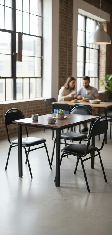 Masa və oturacaq dəstləri: Mətbəx üçün, Açılmayan, Dördbucaq masa, 4 stul — 1