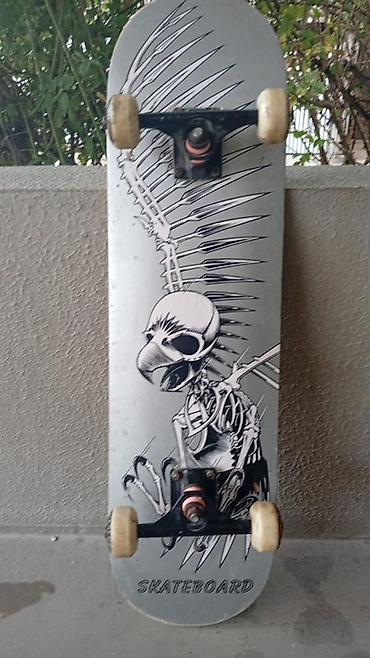 Skeytbordlar: Skateboard – tam komplekt - Taxta: klassik formaya malik, iki uclu — 2