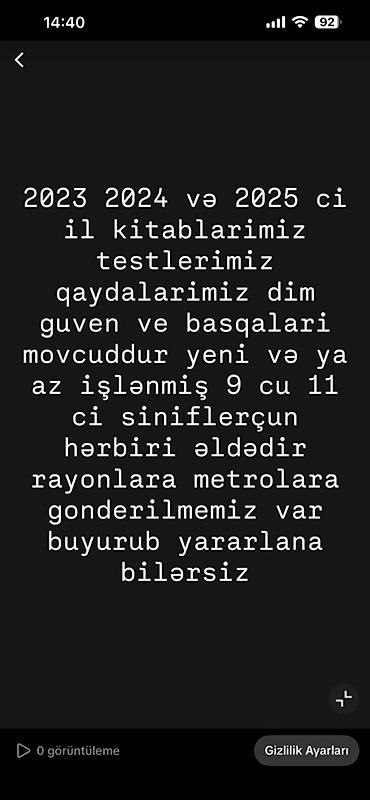 scooter az: 9–11-ci siniflər üçün 2023, 2024 və 2025-ci illərə aid dərsliklər — 1