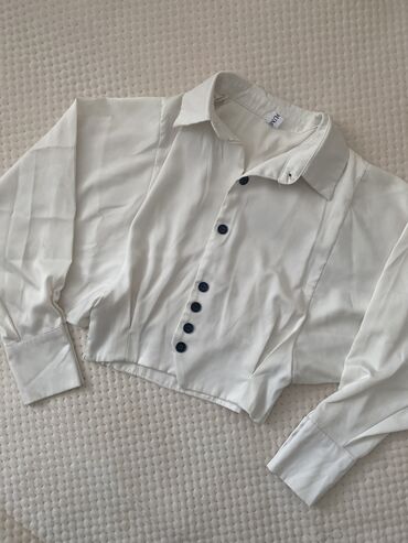 блузка с длинными рукавами: Блузка, Укороченная модель