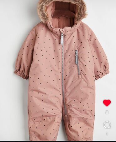 нерф бластер: Детский утеплённый комбинезон с капюшоном. - Цвет: пудрово-розовый с lalafo.kg да нерф бластер: Детский утеплённый комбинезон с капюшоном. - Цвет: пудрово-розовый с