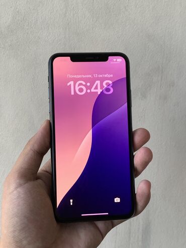 телефон рассрочку ош: IPhone 11 Pro Max, Колдонулган, 256 ГБ, Matte Midnight Green, Каптама, 79 %