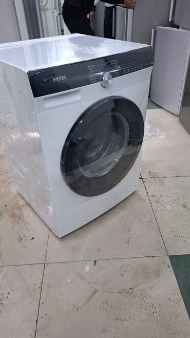 soyuducu masin ucun: Riffel paltaryuyan maşın – ön yükləmə tipli, ağ korpus və qara iri