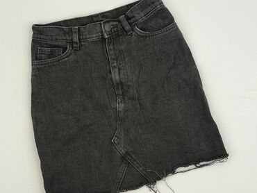 dżinsy czarne z wysokim stanem: Monki, Spódnica damska, rozmiar XS