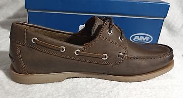 imac obuca: Muške kožne mokasine/boat cipele – AM Shoe Company 45. Akcija super — 4