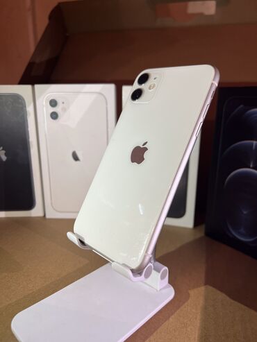 Apple iPhone: IPhone 11, 128 GB, Ağ, Zəmanət, Simsiz şarj, Face ID