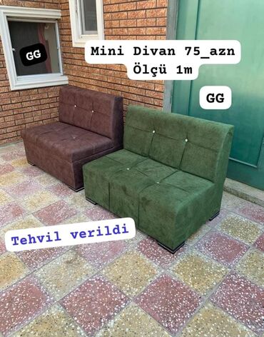 Sifarişlə restoran mebeli: Yeni ve Sifarişle Mini divan 1metresi 75_azn Baza 25_azn Hundur