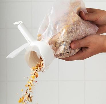 Qab-qacaq və mətbəx ləvazimatları: Sıxac boğaz - qapaq ilə paket üçün IKEA bevara ağ İsveçdə istehsal — 2