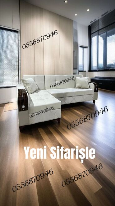 Sifarişlə divanlar: Künc divan, Qonaq otağı üçün, Parça, Açılmayan — 12