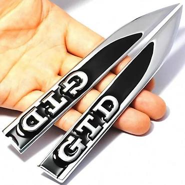 Auto delovi, gume i tjuning: VW GTD znakovi za krilo. Samolepljive oznake za krilo leva i desna — 10