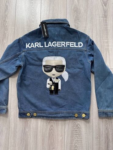 черная джинсовая куртка: Karl Lagerfeld, джинсовая куртка
Модель: оверсайз 
Размер М