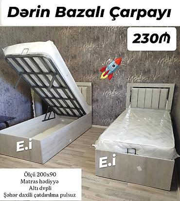 Çarpayılar: Yeni, Təknəfərlik çarpayı, Bazalı, Matras ilə, Siyirməsiz — 1