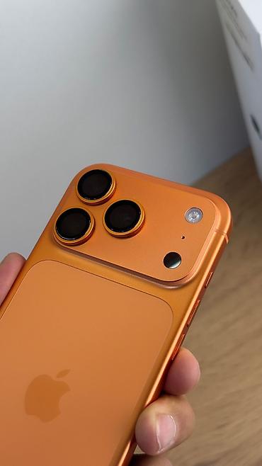 телефон айфон китай: IPhone 17 Pro, Б/у, 256 ГБ, Оранжевый, Защитное стекло, Чехол, Кабель, 91 % — 2