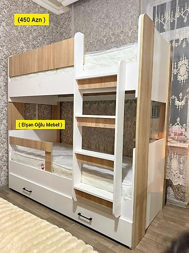 yevlax mebel: Oğlan və qız üçün, Yeni, Çarpayı, Matras ilə, Siyirməli, Laminat — 1