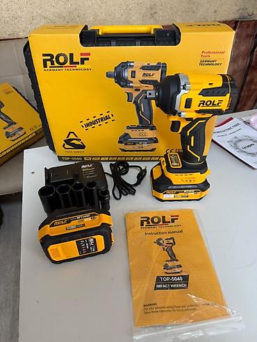 rolf germany technology: Ударный аккумуляторный гайковерт ROLF (Germany Technology), комплект — 6