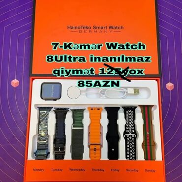 watch 8: Haino Teco 7 kəmer Watch 8 Ultra 125Yox 85AZN Aşağıdakı əlavə at lalafo.az watch 8: Haino Teco 7 kəmer Watch 8 Ultra 125Yox 85AZN Aşağıdakı əlavə