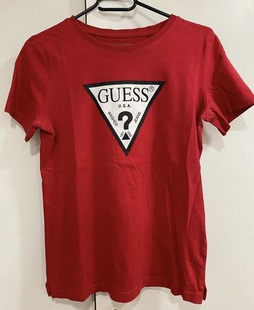 Majice kratkih rukava: Guess, S (EU 36), Pamuk, bоја - Crvena