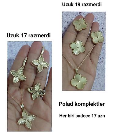 Bijuteriya dəstləri: Zərgərlik aksesuarları seçimi - Xupinq qolbaq: Rus qızılına bənzəyən — 12