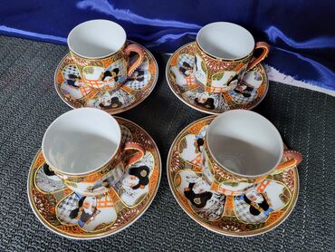 Ostali antikviteti: Japanske soljice za kafu iz 70ih.godina. Soljice za kafu reljefno — 4