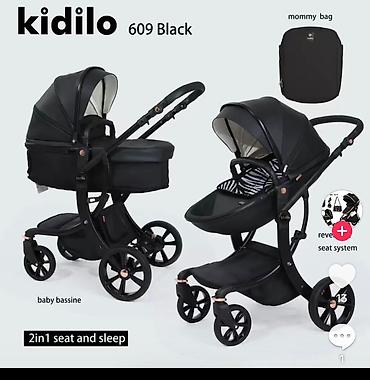 Araba-beşiklər: Kidilo 609 Black uşaq arabası – 2-si 1‑də sistem - 2in1 seat and — 1