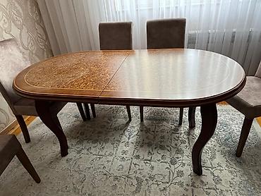 raskladuska ikinci əl: Qonaq masası, İşlənmiş, Açılan, Taxta, Oval masa — 3