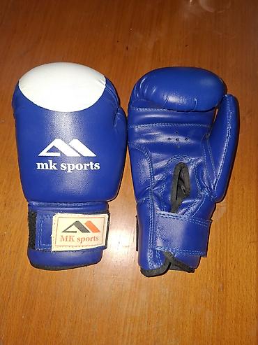 boks torbasu: MK Sports boks əlcəkləri – 12 oz - Rəng: mavi (barmaq hissəsində ağ — 1