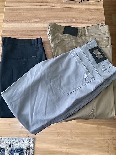 deri geyim: Klassik Şalvar, Burberry, L, rəng - Boz — 1