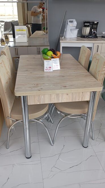 Sifarişlə mebel: Mətbəx üçün, Yeni, Açılan, Dördbucaq masa, 4 stul