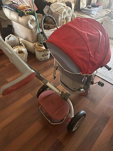 boyuk velosiped: Uşaq üçtəkərli velosiped-araba (tricycle) – qırmızı rəng — 3