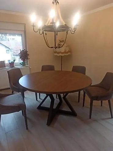 forma ideale barski set: OKRUGLI TRPEZARIJSKI STO A11 MODEL | Izrada po meri Dezen ploče po — 1