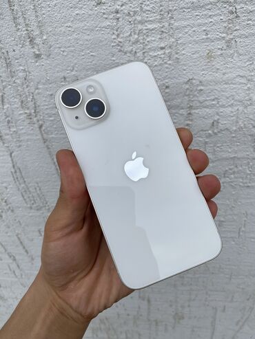 Apple iPhone: IPhone 14, Б/у, 128 ГБ, Белый, Чехол, 90 %