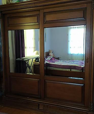 Mebel: Klassik üslubda tam yataq otağı dəsti - Material: kütləvi ağac — 1