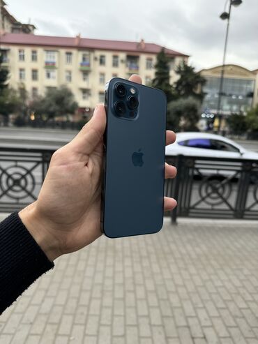 iphone 12 pro max kreditle: IPhone 12 Pro Max, 128 GB, Midnight, Zəmanət, Simsiz şarj, Face ID