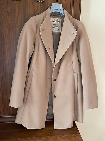 klassik geyimler: Palto, PULL&BEAR, L, rəng - Bej — 2