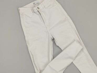 spodnie jeans w kwiaty: Zara, 2XS, stan - Dobry