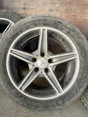 Шиналар жана дисктер: Дөңгөлөктөр монтажда 225 / 55 / R 17, All-season, Колдонулган, Комплект, Жеңил унаалар, Куйма, тешиктери - 5 — 1