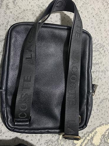 Барсетки: Барсетка, Uniqlo, Материал: Натуральная кожа, Регулируемый ремень, Разделенные отделения, Новый — 7