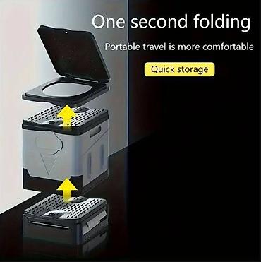 Oprema za kampovanje: Prenosivi sklopivi toalet/kanta – multifunkcionalna kutija za — 10