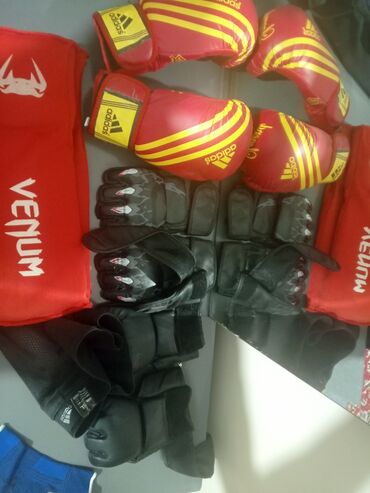 Maskalar, eynəklər: Kikboks/ MMA və boks üçün komplekt qoruyucu avadanlıq - 1 cüt Adidas