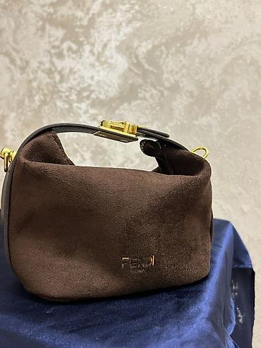 Çantalar: Fendi Roma çiyin/əl çantası - Material: yumşaq süet (çəhrayı-qəhvəyi — 3