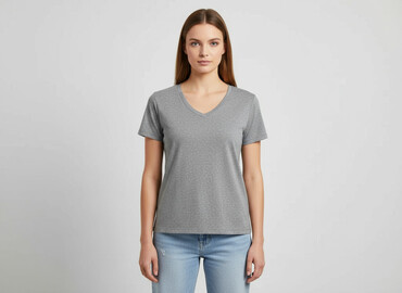 gray t shirty: T-shirt damski, rozmiar S