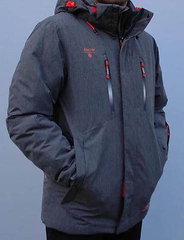 boss bor: Muška zimska/ski jakna, tamnosiva sa narandžastim detaljima. - Topla — 1