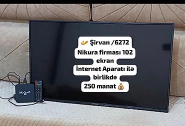 iphone 14 pro satış: Nikura televizor, 102 sm (40") ekran. Paketə internet aparatı (MXQ Pro — 1