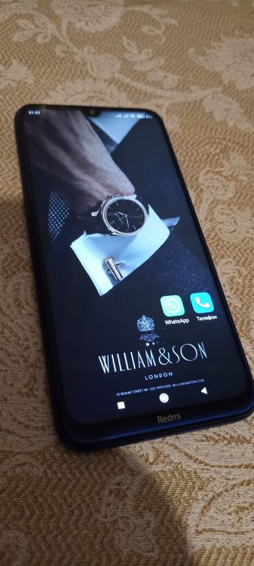 telfonlar redmi: Redmi Note 8, 64 GB, rəng - Göy, Sensor, Barmaq izi, İki sim kartlı