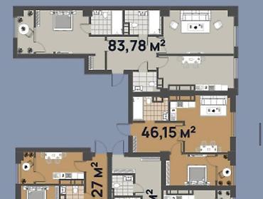 Продажа квартир: 2 комнаты, 85 м², Элитка, 10 этаж, ПСО (под самоотделку) — 4
