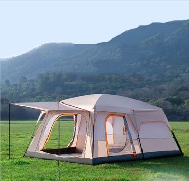 палатка автоматическая: Палатка большая двухкомнатная с тентом для кемпинга и туризма BiCamp