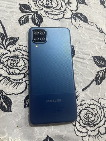 чехол на телефон fly fs507: Samsung Galaxy A12, 32 ГБ, цвет - Голубой, Отпечаток пальца, Face ID, Сенсорный